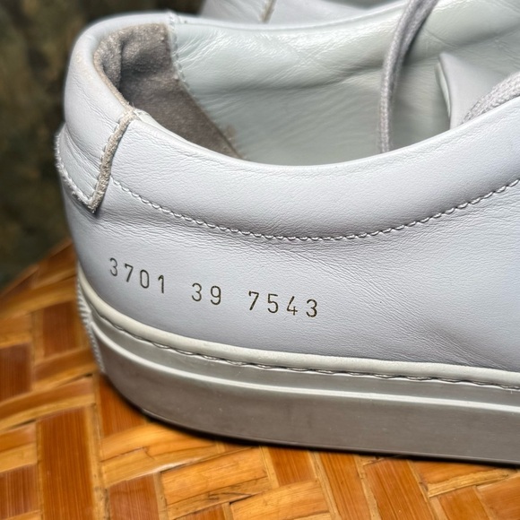 Common Projects Woman Original Achilles Sneaker Gray Leather Size 7 Men’s - Picture 5 of 10